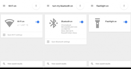 Google Now cambio impostazioni vocale