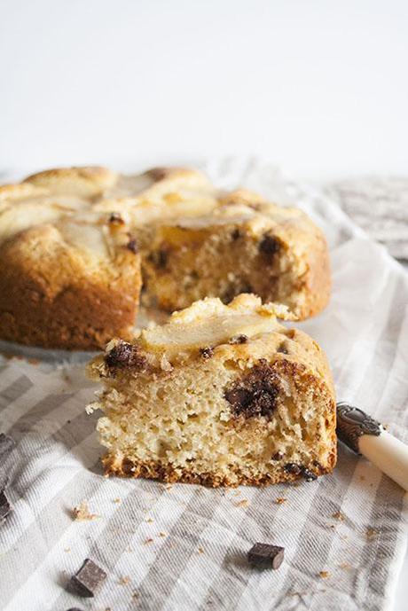 Torta di pere con gocce di cioccolato