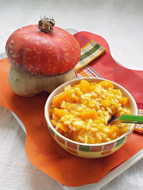 Risotto alla zucca, salmone affumicato e zenzero