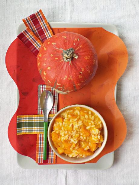 Risotto alla zucca, salmone affumicato e zenzero