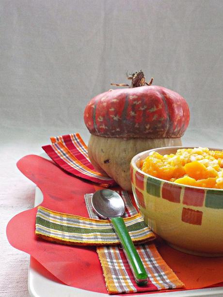 Risotto alla zucca, salmone affumicato e zenzero