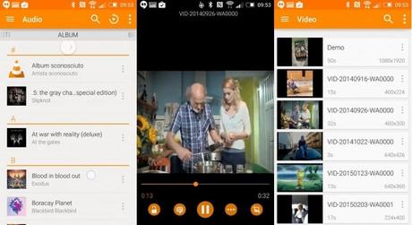 VLC v.1.1.0 nightly in Material Design APK Download per Android