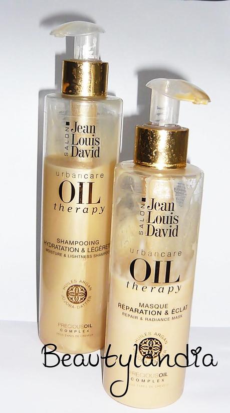 JEAN LOUIS DAVID - Oil Therapy Shampoo Idratazione e Morbidezza, Maschera Protezione e Luminosità -