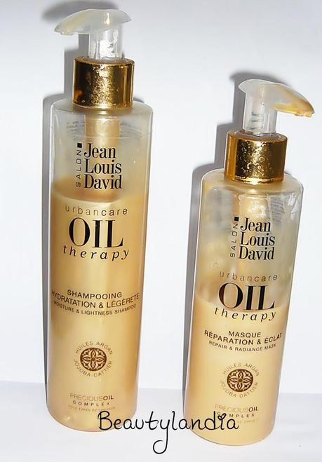 JEAN LOUIS DAVID - Oil Therapy Shampoo Idratazione e Morbidezza, Maschera Protezione e Luminosità -