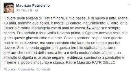 Don Patriciello: “Altre due morti per tumore, i nemici della nostra Terra…”