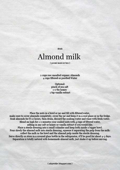 Almond milk // Latte di mandorle