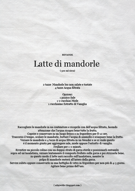 Almond milk // Latte di mandorle