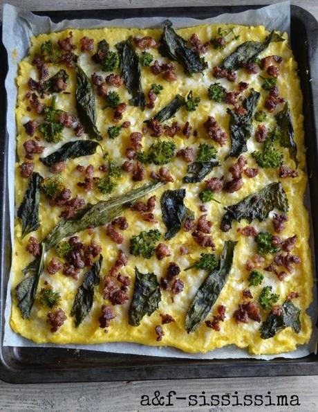 polenta con salsiccia e broccoletti