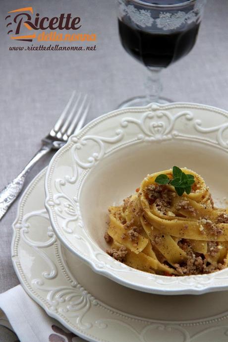 Pappardelle al ragù di agnello