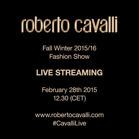 Milan Fashion Week Live Streaming - Roberto Cavalli