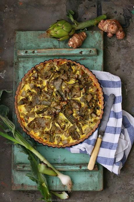 Torta salata ai carciofi feta e topinambur da condividere!