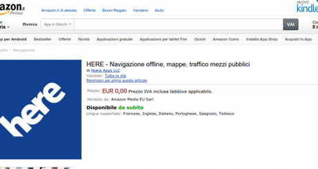 HERE   Navigazione offline  mappe  traffico mezzi pubblici  Amazon.it  App Shop per Android