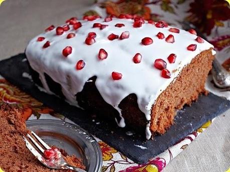 Torta melagrana e cioccolato