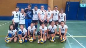 Under 12 Luino Volley, in piedi da sinistra: Sherazar Molino, Mirna Ligthart, Giada Fassio (allenatrice), Sofia Fellegara, Erika Lombardi, Alena Sulaj, Greta Giani, Isabel Morales. Accosciate da sinistra: Chiara Pellicini, Ludovica Falgnella, Giulia Landoni, Giorgia Del Miglio, Chiara Stanganelli, Francesca Palmieri. Nel riquadro Natascia Franchi (allenatrice).