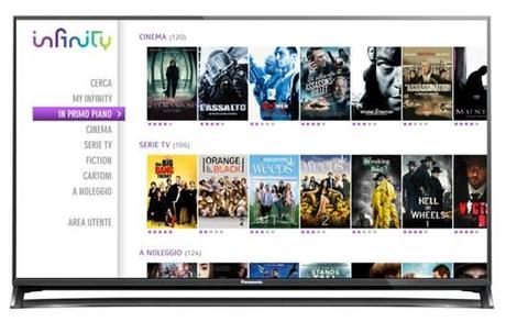 L'App di Infinity Tv disponibile sulle TV Panasonic Viera in Super HD