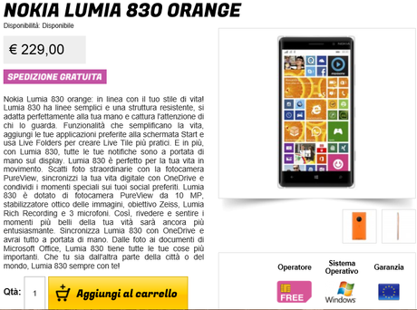 Lumia 830 offerte stockisti