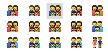 family emojis