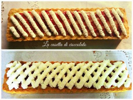 Crostata crema al cioccolato bianco e lamponi