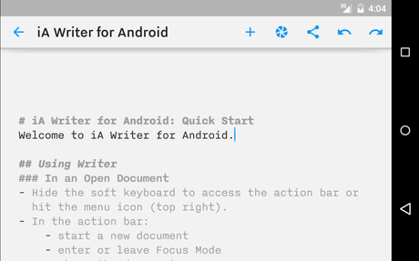iA Writer arriva anche per Android