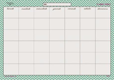 Freebies: il planner mensile