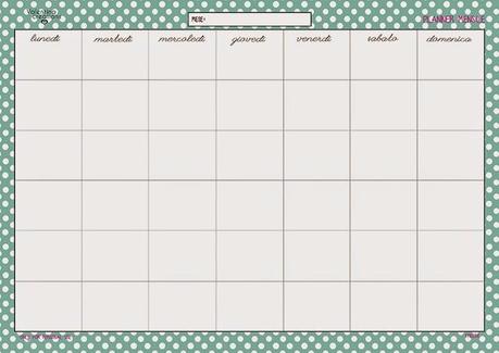 Freebies: il planner mensile