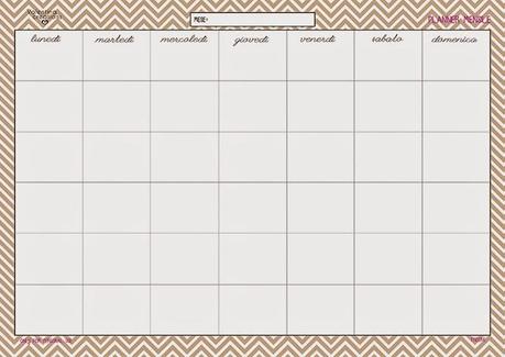 Freebies: il planner mensile