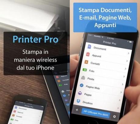 Printer Pro iPhone - stampa in maniera wireless documenti, E-mail, pagine Web, appunti