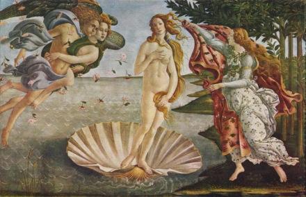 La nascita di Venere, Botticelli.