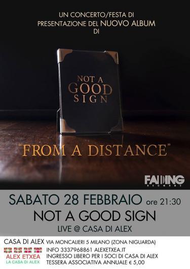 Not a Good Sign presentano il nuovo album a Milano!