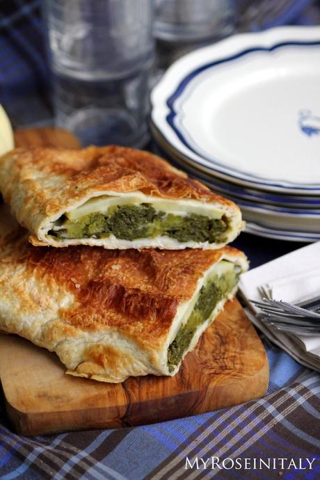 Rotolo rustico con cime di rapa e patate