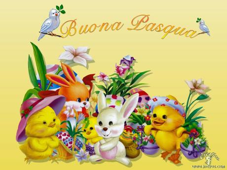 Schema per il punto croce: Quadretto Buona Pasqua