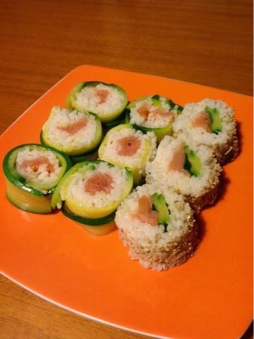Diario dei buoni propositi: cucina leggera - sushi di zucchine