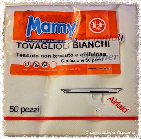 Tovaglioli bianchi Mamy.eu su http://dreamswithlafra.blogspot.it