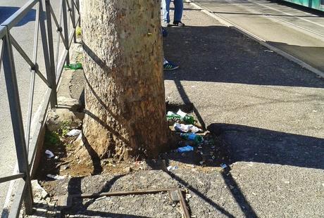 Ex fiore all'occhiello della città, oggi il tram 8 si fa largo a fatica in un mare di zella e monnezza. Reportage in 18 foto