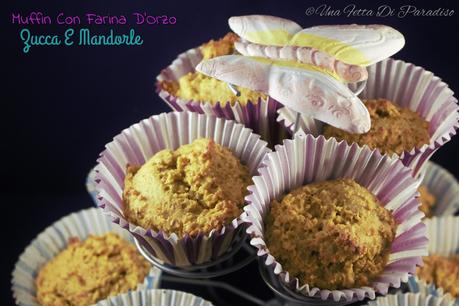 Muffin Con Farina D'Orzo, Zucca E Mandorle