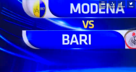Modena-Bari 0-1, video gol highlights