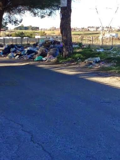 L'oceano di immondizie attorno allo stabilimento Ama di Rocca Cencia.
Se ne accorgono anche i ragazzini (che ci scrivono), ma non
l'amministrazione