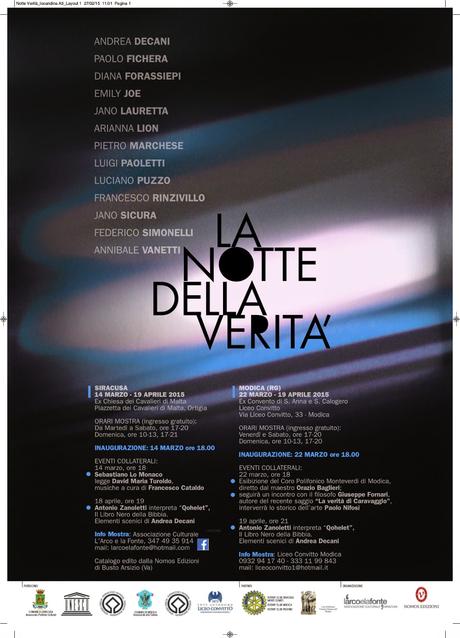 “La notte della verità”, mostre, incontri e letture nel segno della scintilla divina dell'arte