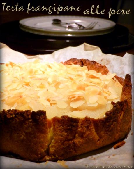 TORTA FRANGIPANE alle  PERE SCIROPPATE e confettura di UVA SPINA