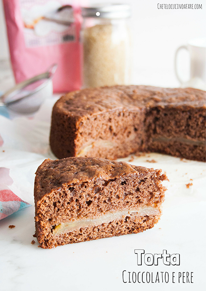 Torta cioccolato e pere 6