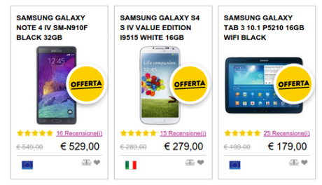 Promozione Mucchio selvaggio Samsung 2  Gli Stockisti  Smartphone  cellulari  tablet  Promozione Mucchio Selvaggio Samsung: Galaxy S5 a 379 euro, Galaxy Note 4 a 529 euro, Galaxy Note Edge a 659 euro accessori telefonia  dual sim e tanto altro