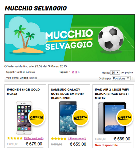 Promozione Mucchio Selvaggio Glistockisti: Galaxy S5 a 379 euro, Galaxy Note 4 a 529 euro, Galaxy Note Edge a 659 euro e tante altre offerte