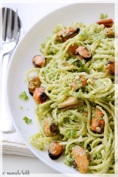 Linguine con pesto di..broccoli !