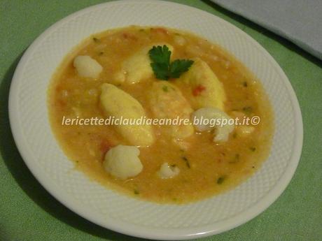 Vellutata di cavolfiore con gnocchetti di semolino