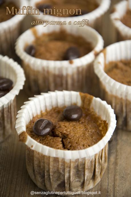 Muffin mignon alla panna e caffè senza glutine