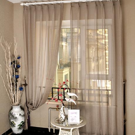 Coffee Colored Sheer Curtains for Living Room and Bedroom 