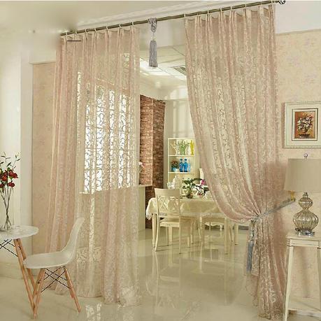 High-end Polyester Bay Window Discount Sheer Curtains