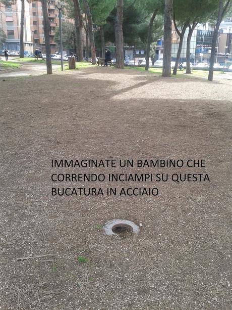 30 foto per denunciare il degrado del Parco di Monte del Grano. Area bambini pericolosa e tenuta malissimo in quello che potrebbe essere il Central Park del Quadraro