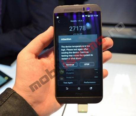 HTC One M9 AnTuTu surriscaldamento