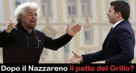 Grillo si rimangia la “e” di Renzi(e) e strizza l’occhio al Pd.